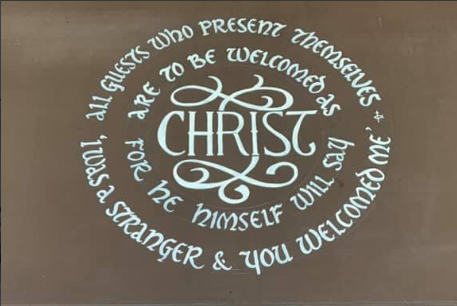 Round mural above St. Mark's main doorway.